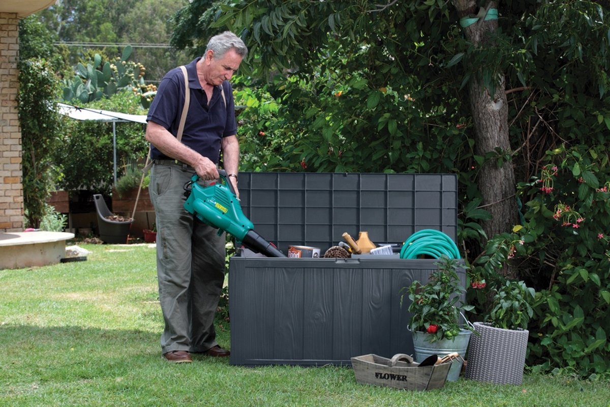 Keter Sherwood Coffre de rangement - 270L - 117x45x58cm - Anthracite