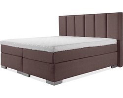 BedNL - Boxspring Utrecht - 160x210 Compleet bruin 6 Balken