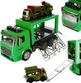 Groene Autotransporter Vrachtwagen met Accessoires MEGA CREATIVE