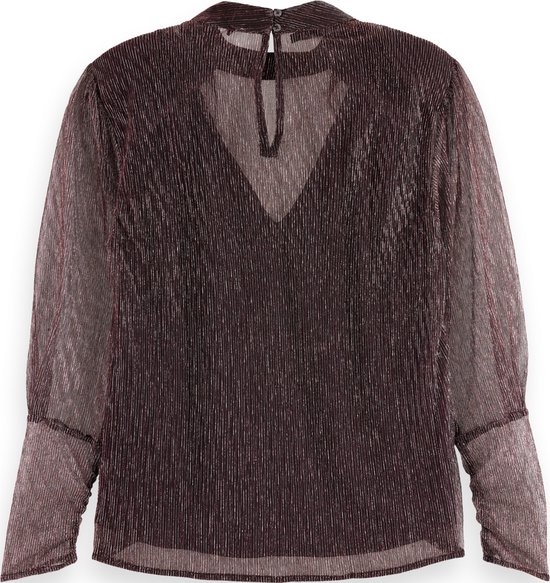Scotch & Soda LUREX HIGH NECK TOP Dames Blouse - Maat 40
