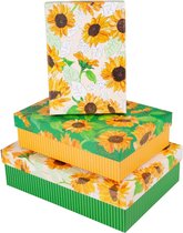 Goldbuch - Kartonnen dozenset Sunflower - 3 stuks