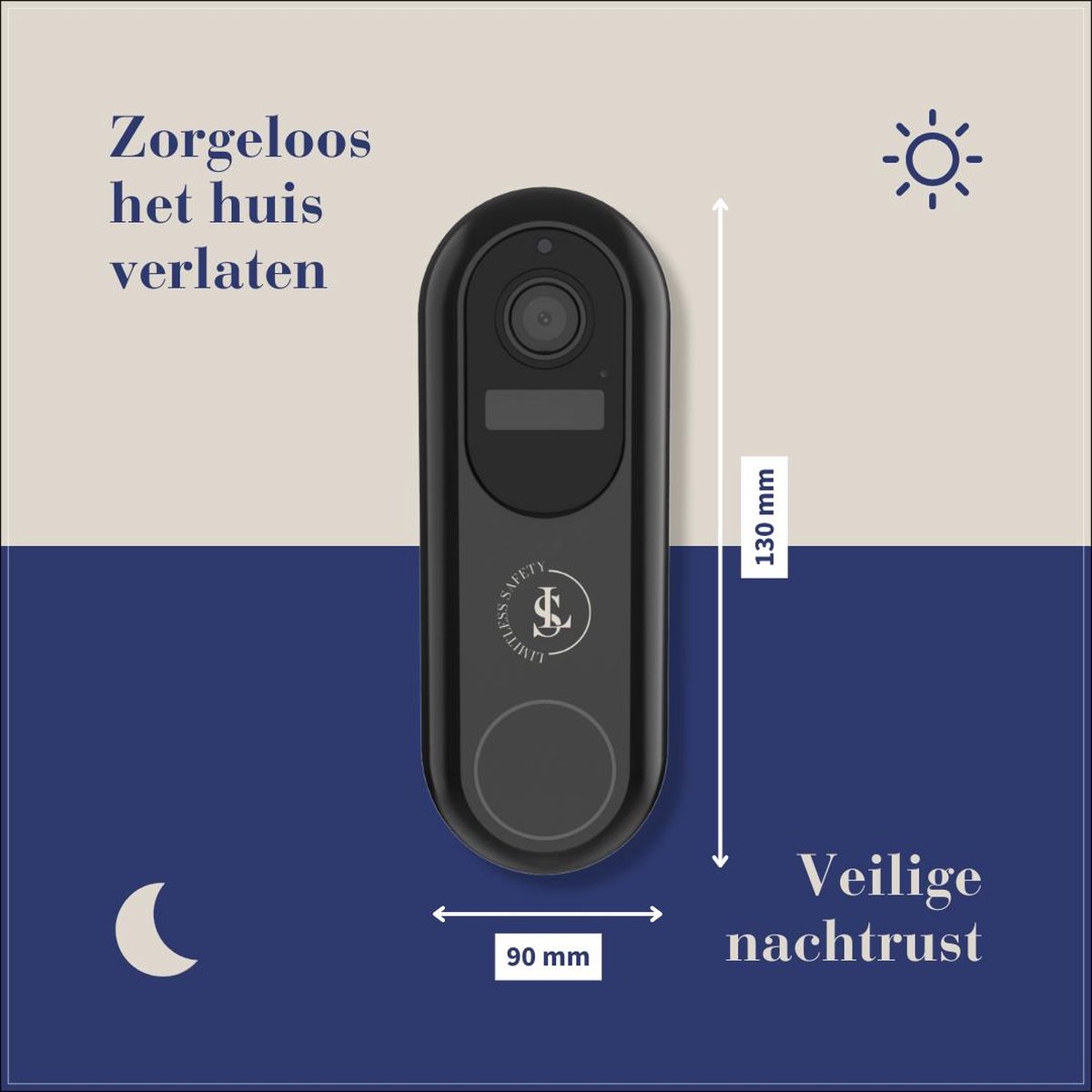 Limitless Safety Video Deurbel Draadloos met 1080P Nachtzicht - afbeelding 3