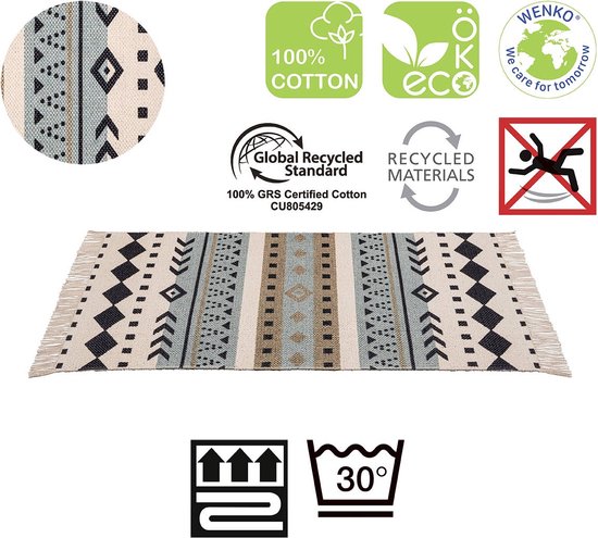 WENKO Badmat Abai - 50 x 80 cm - Gerecycled PET | BADMAT | Wij helpen WENKO Badmat Abai - 50 x 80 cm - Gerecycled PET | BADMAT | Wij helpen