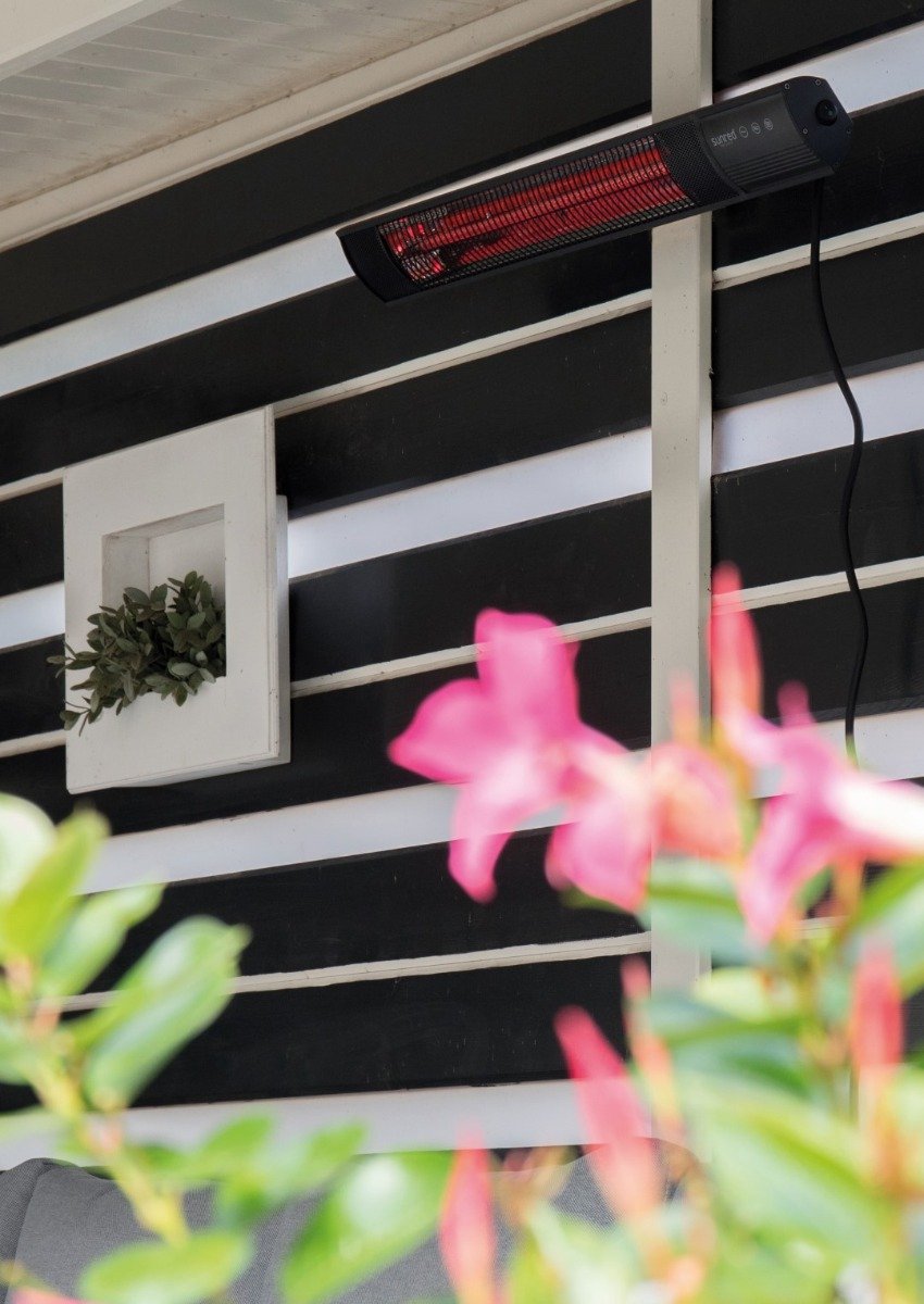 Sunred Dark 1500 W - Wall-Mounted Patio Heater - Black + Cover