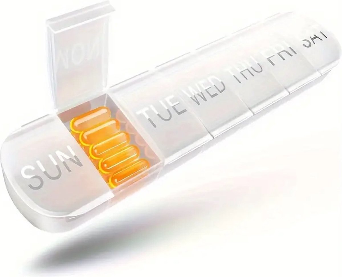 Goedkoopste Pillendoosje XXL I Pillendoos I Medicijn Doosje I Vitamine Doos I Zondag t/m Zaterdag I 7 dagen I 1 Week I Transparant