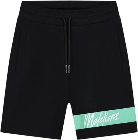 Malelions Captain Shorts Black/Turquoise
