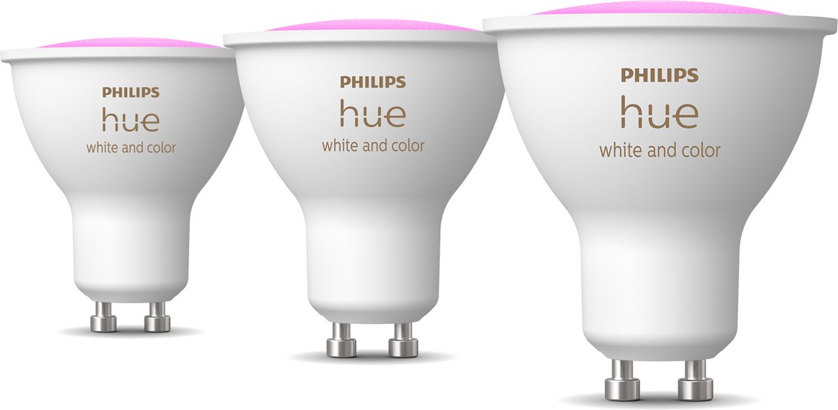 Philips Hue Spot - wit en gekleurd licht - 3 pack -400 lumen- GU10 — afbeelding 3