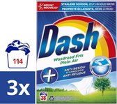 Dash waspoeder wasdraadfris - 114 wasbeurten (3x 2,47KG) - Heerlijk fris resultaat