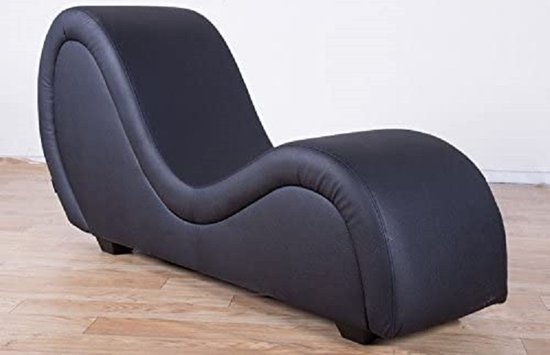 Furnilux Tantra Sofa - Tantra Stoel - Zwart - Synthetisch leer - Stijlvolle Bank voor Intieme Ontspanning