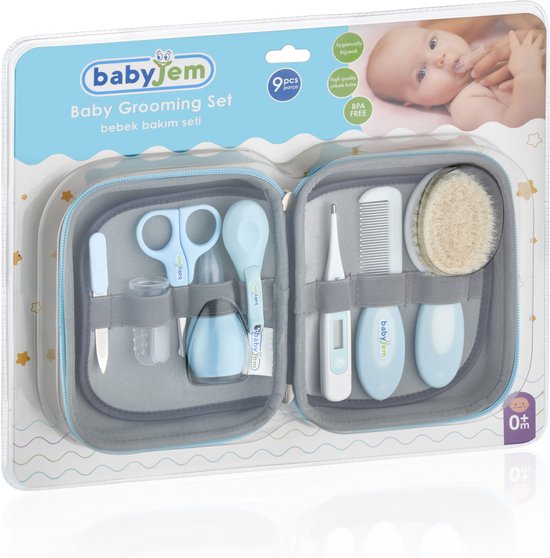 Baby Verzorgingsset - Thermometer - Kam - Manicureset - Nagelknipper - Tandenborstel - Blauw van Merkloos — afbeelding 3