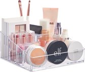 Duurzaam&Mi - Cosmetica organizer - transparant - organizer voor nagellak - cosmetica - huidverzorgingsproducten - organizer - 4 vakken - compact - make-up - parfum - kwasten - accessoires