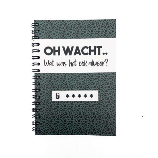 Wachtwoordenboek - Notitieboek voor wachtwoorden - Ruimte voor 200 wachtwoorden - tip - cadeau - Vaderdag