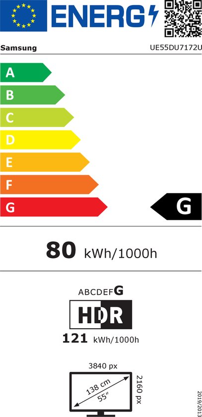 Samsung UE55DU7172 - 55 inch - 4K LED - 2024 - Buitenlands model