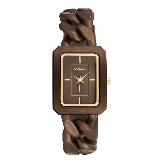 OOZOO Timepieces - Bronzen OOZOO horloge met bronzen schakelarmband - C11276