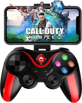 Draadloze controller - MFi Bluetooth mobiele gamegamepad Joystick iOS/Android Geschikt voor: iPhone 15/14/13/Mini/Pro Max/12/11 & Samsung Galaxy, Nokia, OPPO, Google, Direct Play - Rood