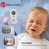 Chuvie® Babyfoon - 3.2 Inch Lcd Draadloze Kleuren Video Babyfoon - Nachtzicht Nanny Monitor - Slaapliedjes Baby Camera