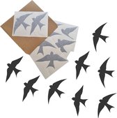 Stickers zwaluwen 8-Delig | Vogelbescherming | Raamdecoratie vogels| Vogel silhouetten | Raamfolie vogels | Vogel stickers | Vogel raamstickers
