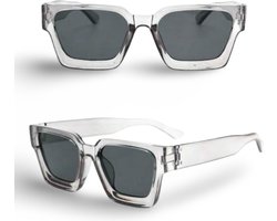 Zonnebril Vrouwen Mannen Trendy Vierkante Grijs Tinten Tortie Frame Mode 90 S Bri