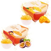 Bubble Tea Toppping | Popping Boba Fruit Pearls | JENI Popping Boba Passionfruit Flavor + Mango Flavor - 2 x 490g