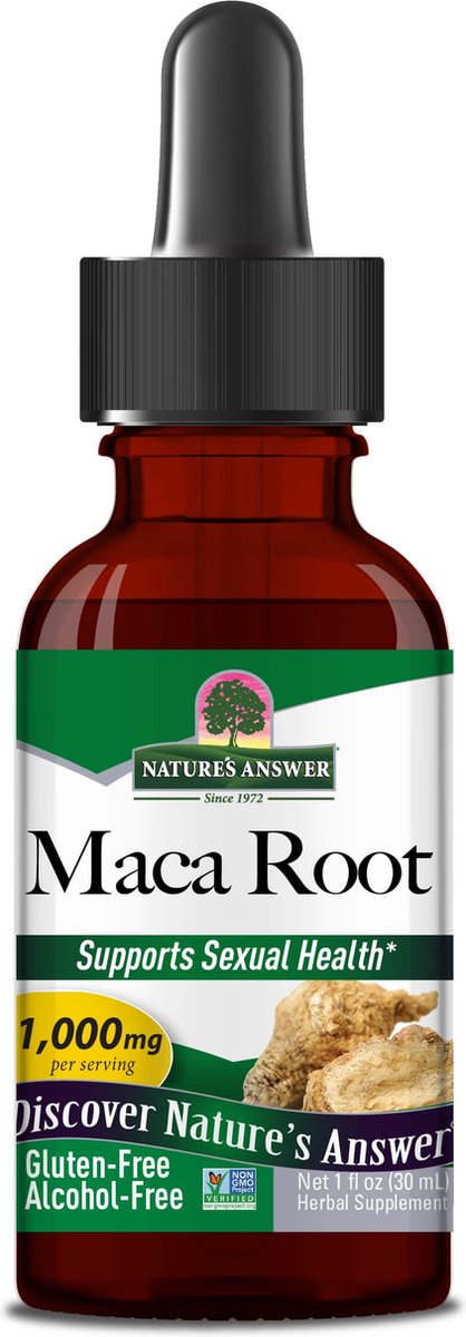 Goedkoopste Maca Root Extract | Peruaanse Ginseng | Hoge kwaliteit en hooggedoseerd | Vloeibaar | Nature's Answer