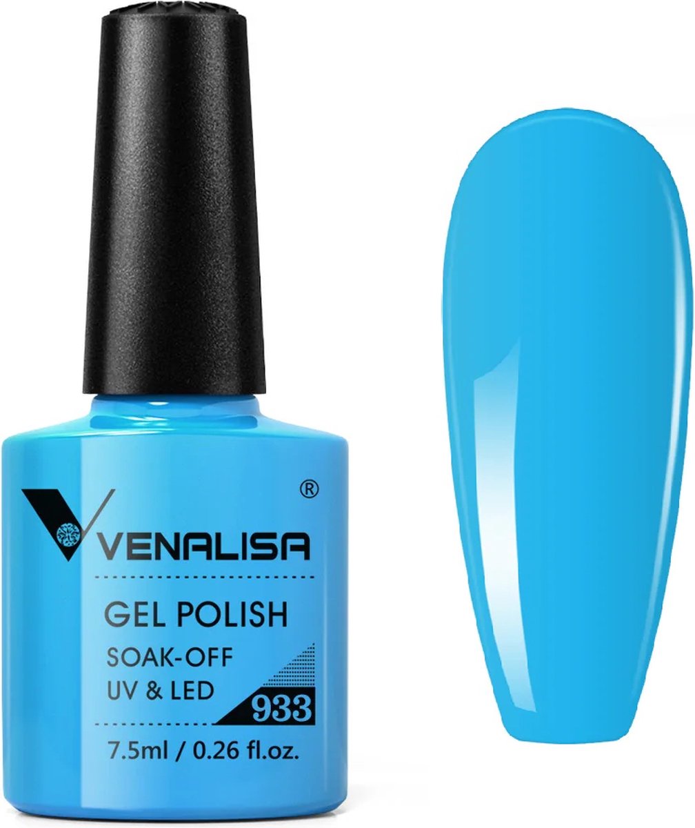Venalisa UV Gellak Blauw - 7.5 ml - Blauwe Gellak - Gellac Blauw - Gellak Blue - Gellak Licht Blauw - Gellak Kleuren - Venalisa Gellak - Gellak Nagellak