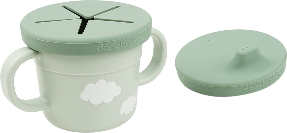 Goedkoopste Done By Deer Foodie Spout/Snack Cup Croco Green