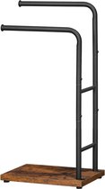 Handdoekhouder staand met 2 stangen 40 x 24 x 805 cm vintage bruin-zwart EBF24LB01G1 blanket ladder