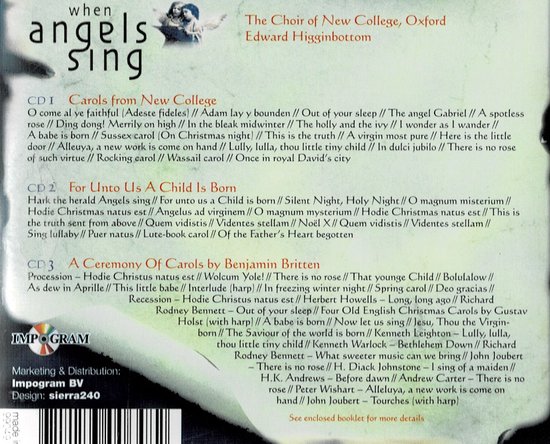 3-CD When Angels Sing - Collection Of Christmas Carols