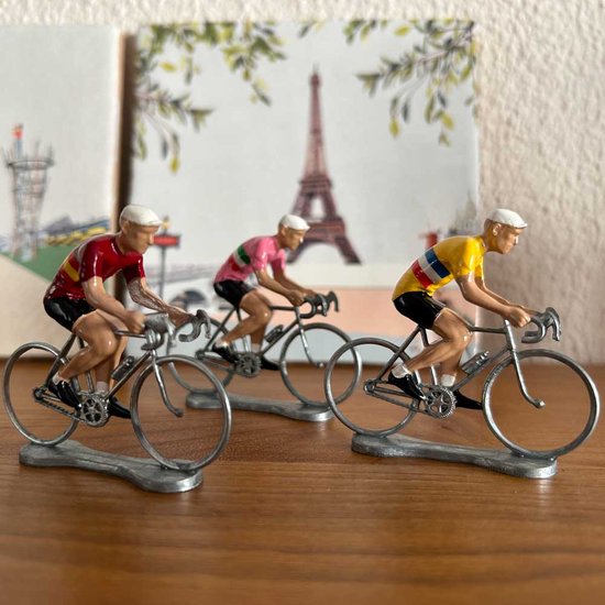 Bernard & Eddy Miniatuur Wielrenners Tour Giro Vuelta - Handgeschilderd