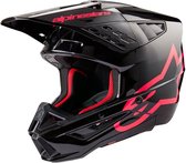 Alpinestars S-M5 Corp Helmet Ece 22.06 Black Diva Pink Glossy 2XL - Maat 2XL - Helm