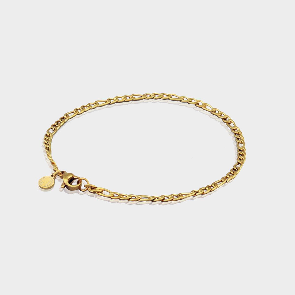 Figaro Armband 3 mm - Gouden Schakelarmband - 19 cm lang - Armband Heren - Olympus Jewelry