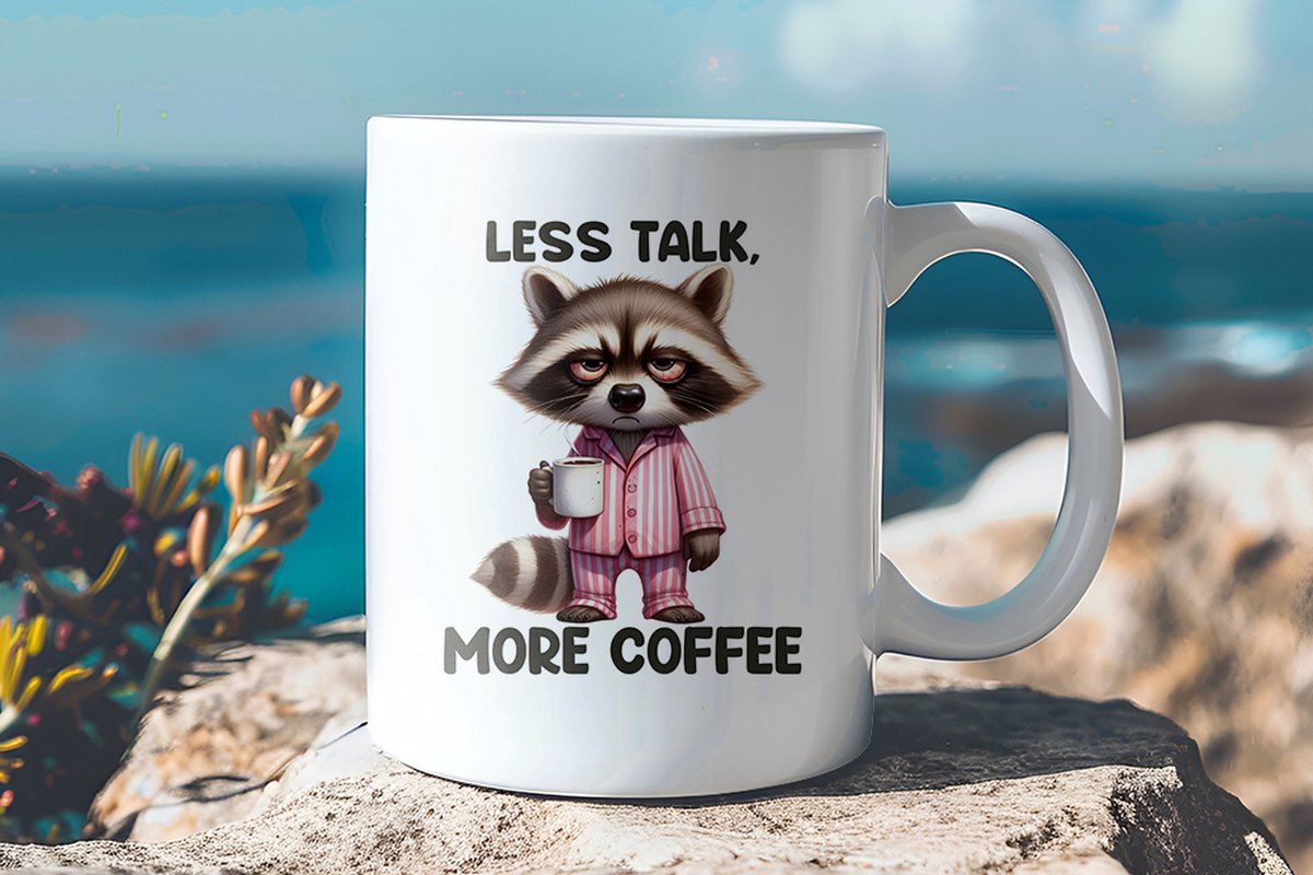 Mok – "Less Talk - More Coffee" – Voor de Koffiepuristen