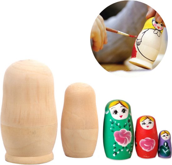 Daily Essentialz Matryoshka Poupées Set Babushka Matryoshka