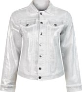 Zoso Jas Wendy Coated Jeans Jacket 242 0016 White Dames Maat - L