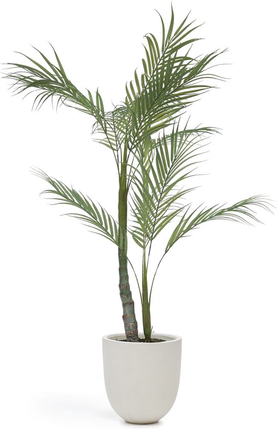 Kave Home - Kunstmatige palmboom met zwarte plantenpot 70 cm
