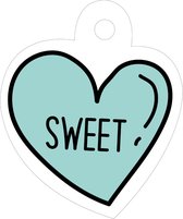 50 cadeaulabels - Sweet Candy - Hart - cadeautag