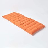 Tuinbankkussen 2-zitskussen voor terrasmeubilair - Comfortabel 100% katoen - Modern design - Verbrand oranje - 108 cm breed - Voor binnen en buiten