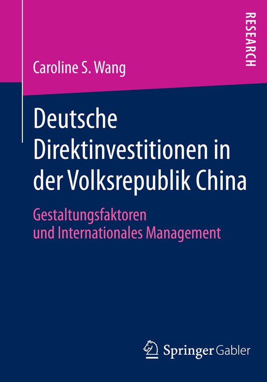 Deutsche Direktinvestitionen in der Volksrepublik China - cover