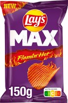 LAY S MAX FLAMIN HOT RIBBEL CHIPS 150GR