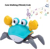 Lopende & Dansende Krab - Walking Crab - Bewegend Speelgoed - Baby - Peuter - Toy - Speelgoed - Fijne Motoriek - Hondenspeelgoed - Hondenspeeltjes - Montessori Speelgoed - Crawling Crab - Bekend van TikTok - Tummy Time - Met lichtjes en muziek