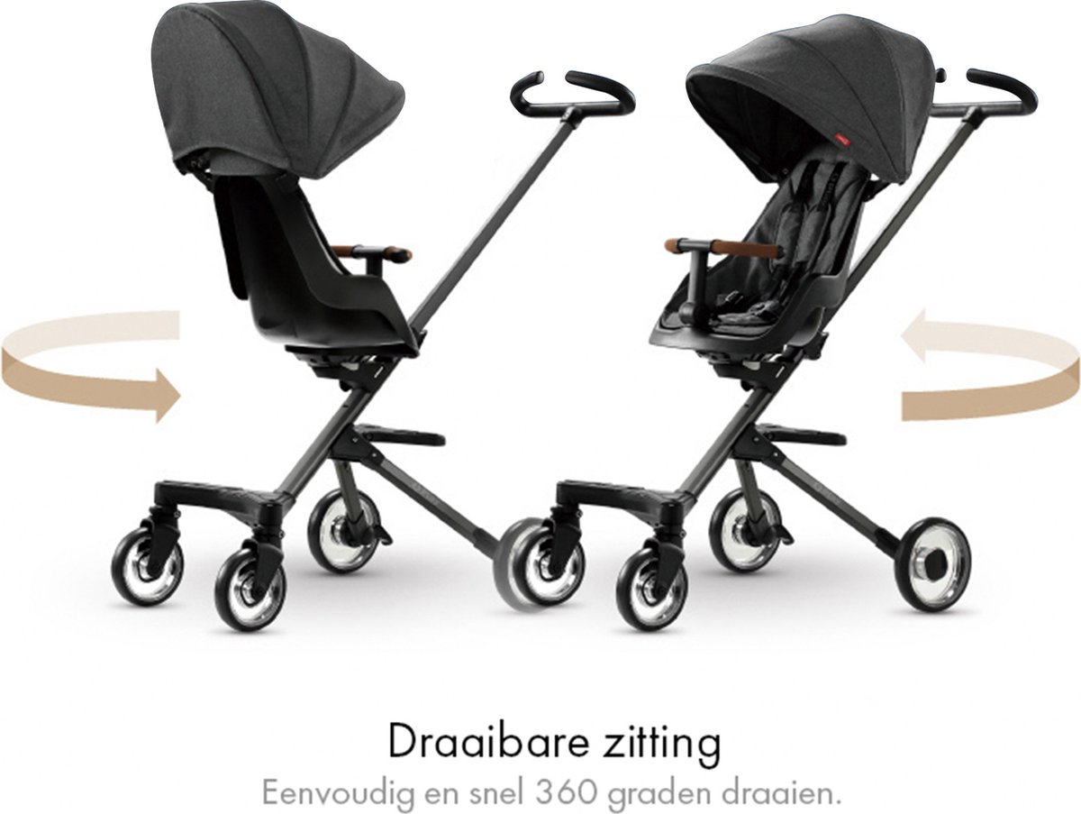 Qplay Easy Buggy Inklapbaar - Kinderbuggy Lichtgewicht Compact - Zwart thumbnail 6