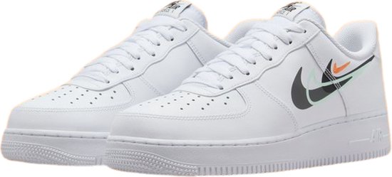 Nike Air Force 1 '07 Low Multi Swoosh - White Black - FN7807-100-Maat 47