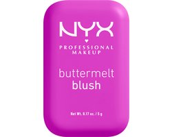 NYX Professional Makeup Buttermelt Blush - Alle huidtypes - Verrijkt met mango-, amandel- en sheaboter - All The Butta - 5 gr