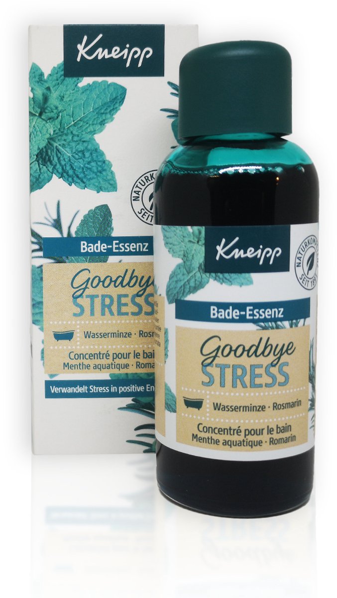 Goedkoopste Kneipp badolie Goodbye Stress - 100 ml - watermunt & rozemarijn - Bade-Essenz Wasserminze & Rosmarin - Watermint & Rosemary - Ontspannend en kalmerend effect