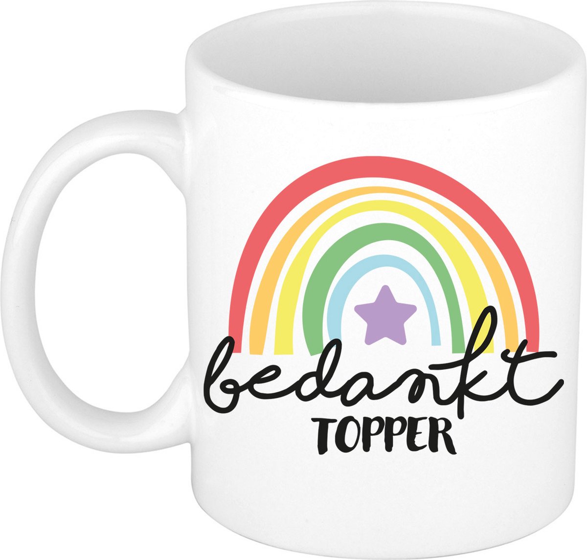 Bellatio Decorations Cadeau mok voor collega - wit - bedankt - afscheid/pensioen - 300 ml
