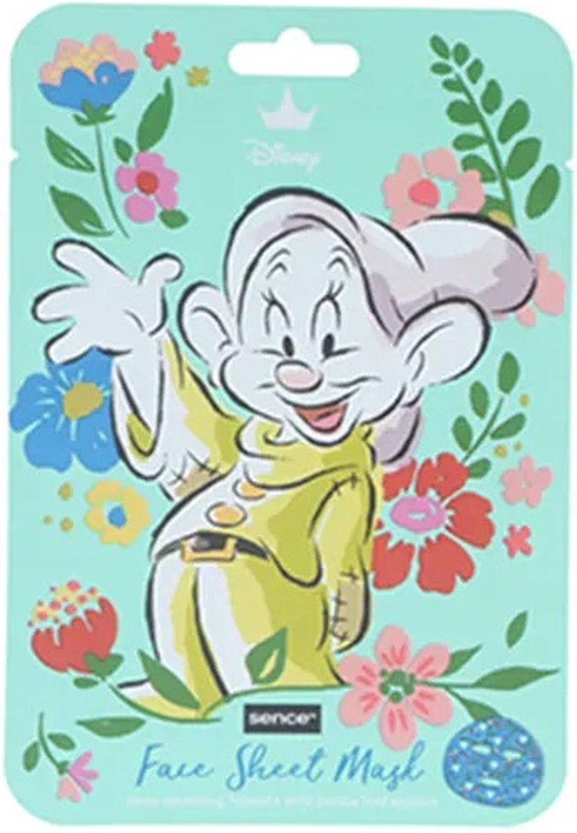 Sence face sheet mask - Disney gezichtsmasker - sneeuwwitje - dwerg Stoetel - facial sheetmask - tissue masker - 20ml