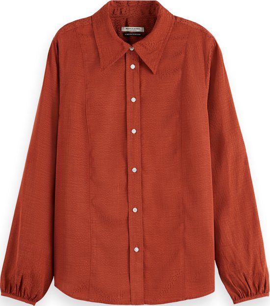 Scotch & Soda VISCOSE JACQUARD SHIRT Dames Blouse - Maat 36