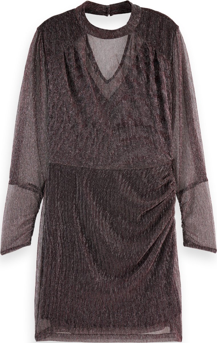 Scotch & Soda LUREX HIGH NECK MINI DRESS Dames Jurk - Maat 42