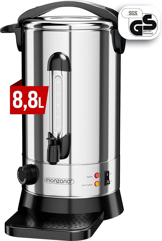 Warm-waterdispensers 8,8L Tap Temperatuurinstelling 30-110°C Warmhoudketel Drank Warmhouden Verwarmen