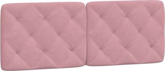 vidaXL-Hoofdbordkussen-140-cm-fluweel-roze